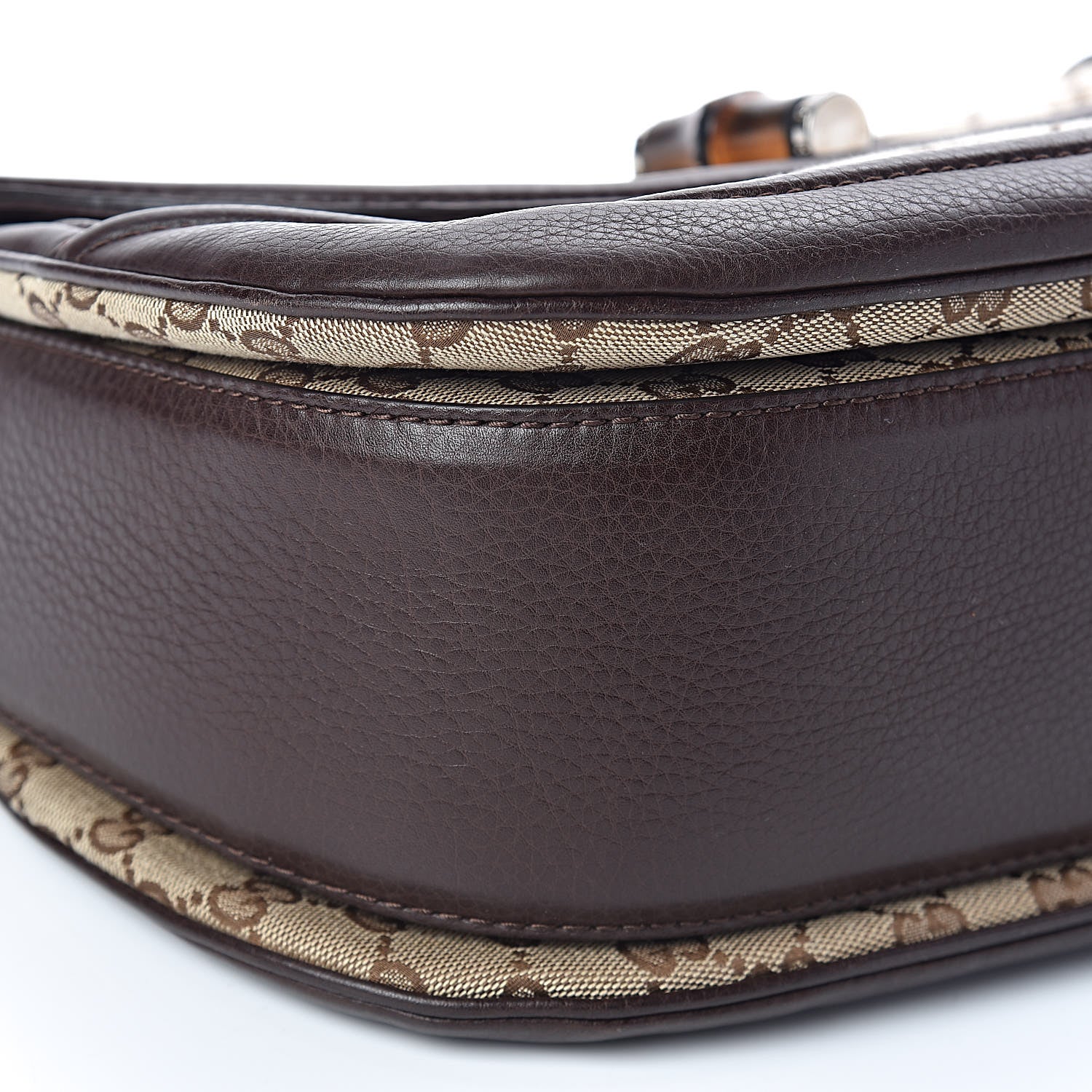 Gucci Monogram Large New Bamboo Top Handle Bag Brown 11 of 13