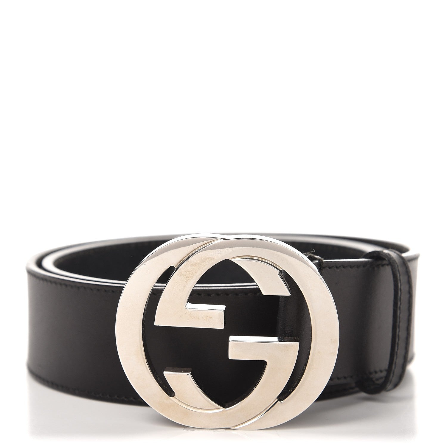 Gucci Calfskin Interlocking G 40mm Belt 90 36 Black 1 of 6