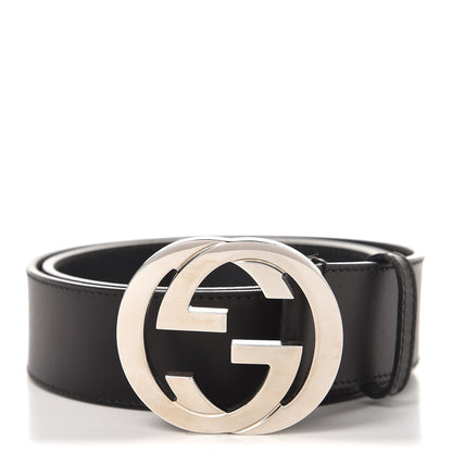 Gucci Calfskin Interlocking G 40mm Belt 90 36 Black 1 of 6