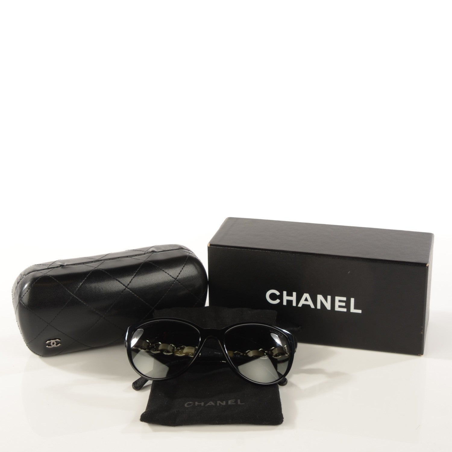 Chanel Chain Sunglasses 5215-W Black 6 of 6