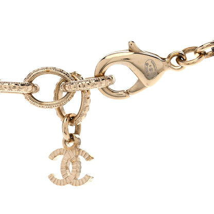 Chanel Pearl Crystal CC Short Necklace Gold Gold 5 of 7
