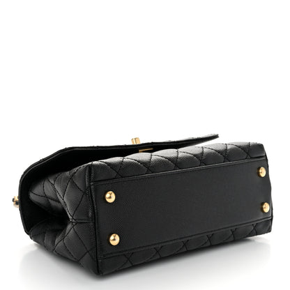 Chanel Caviar Quilted Mini Coco Chain Handle Flap Black 4 of 10