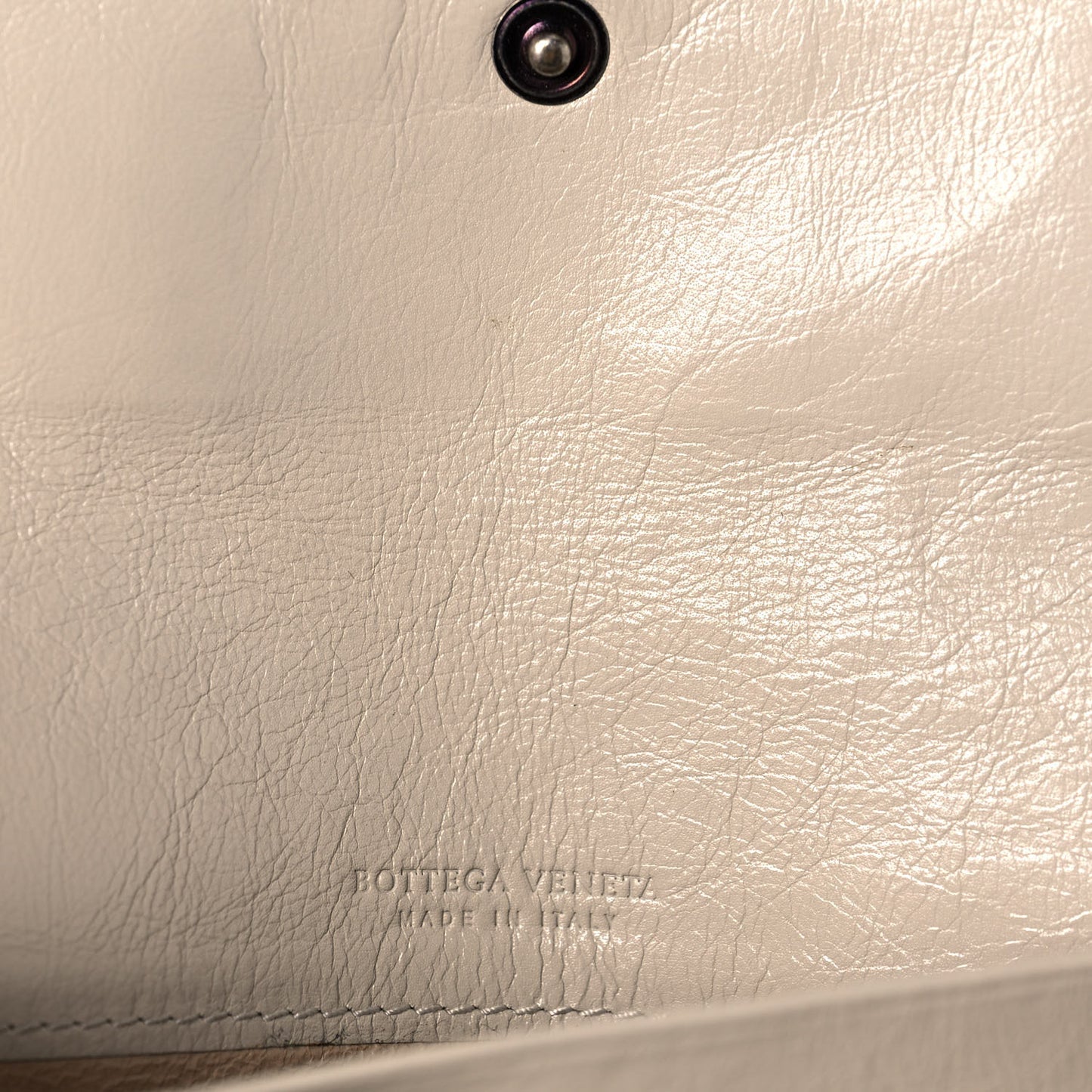 Nappa Intrecciato Perforated Studded Flower Continental Flap Wallet Light Beige