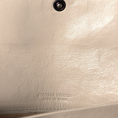 Bottega Veneta Nappa Intrecciato Perforated Studded Flower Continental Flap Wallet Light Beige 13 of 15