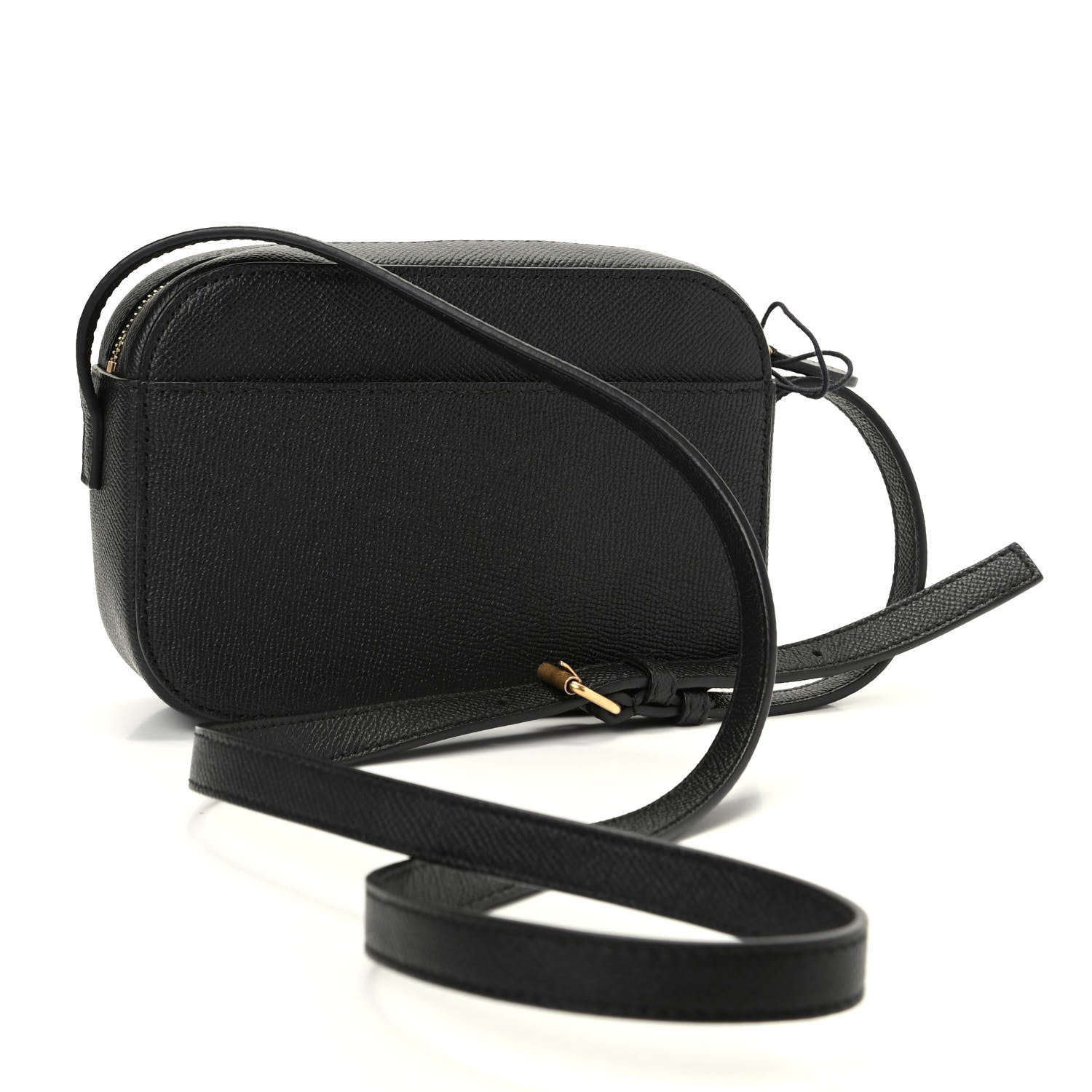 Balenciaga Signature Grained Calfskin Logo XS Ville Camera Bag Black White 3 of 9