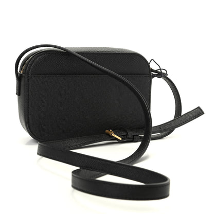 Balenciaga Signature Grained Calfskin Logo XS Ville Camera Bag Black White 3 of 9