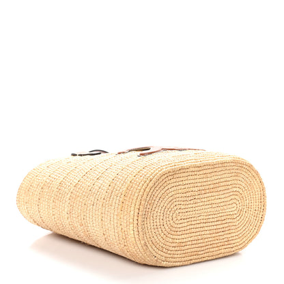 Celine Raffia Calfskin Triomphe Teen Panier Tan 5 of 10