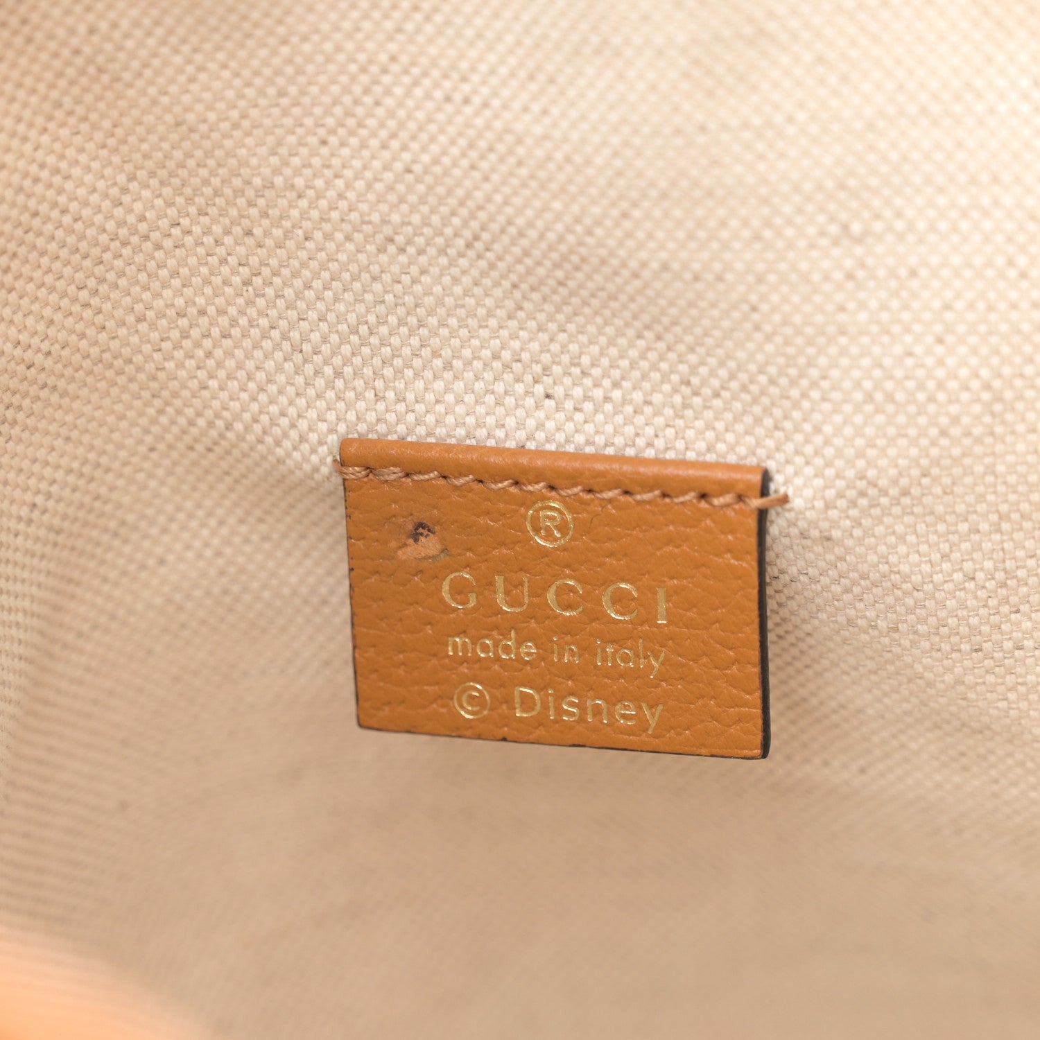 Gucci X DISNEY Mini Vintage GG Supreme Monogram Bucket Bag Beige Vintage Sun Oil 6 of 10
