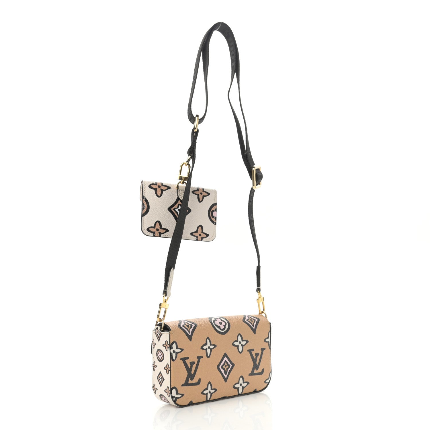 Louis Vuitton Monogram Wild At Heart Felicie Strap & Go Arizona Creme 3 of 9
