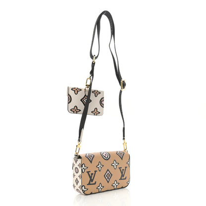 Louis Vuitton Monogram Wild At Heart Felicie Strap & Go Arizona Creme 3 of 9