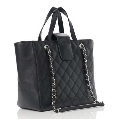 Chanel Caviar Quilted Small CC Box Shopping Tote Black 4 of 11