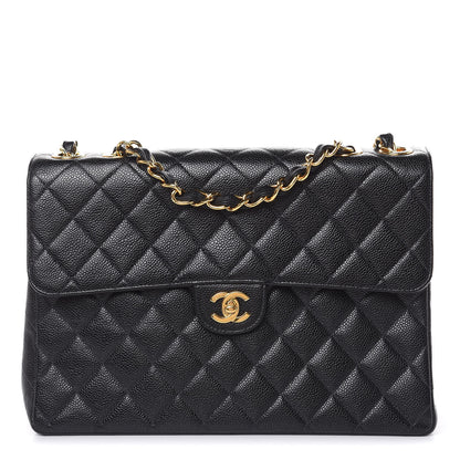 Chanel Caviar Quilted Jumbo Single Flap Black 1 of 10