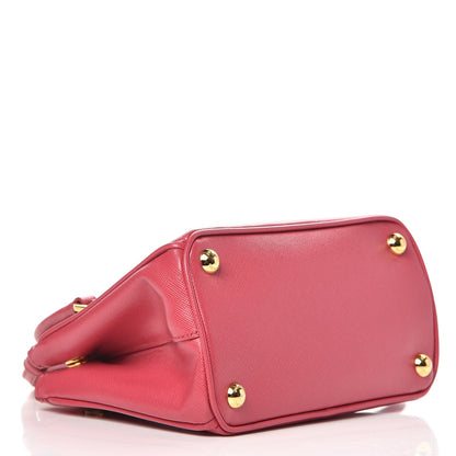 Prada Saffiano Mini Galleria Double Zip Tote Peonia 4 of 13