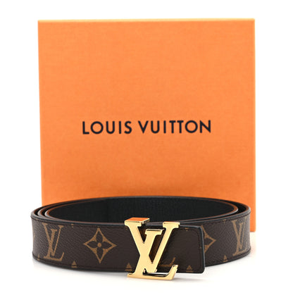 Louis Vuitton Calfskin Monogram 20mm LV Iconic Reversible Belt 95 38 Black 5 of 5