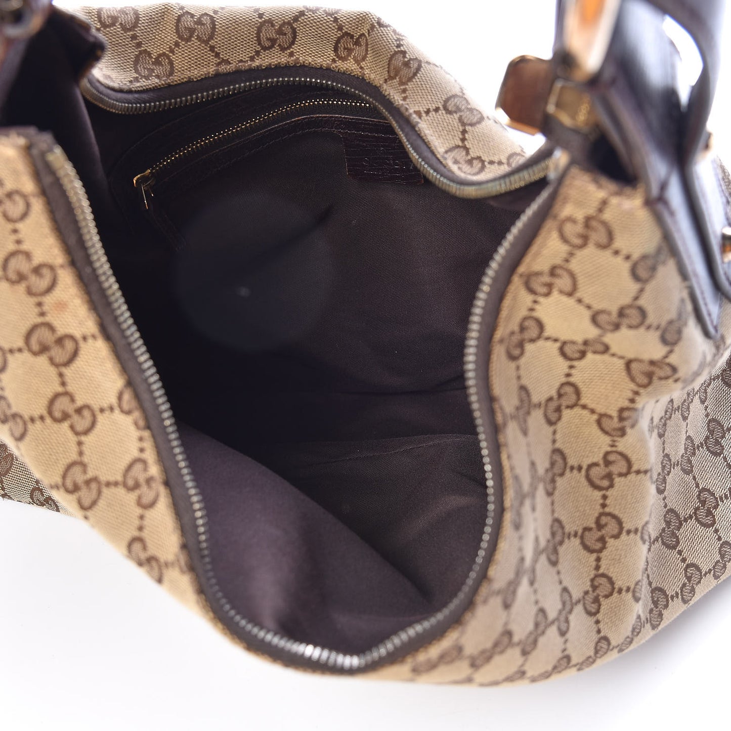 Monogram Medium Horsebit Chain Hobo Dark Brown