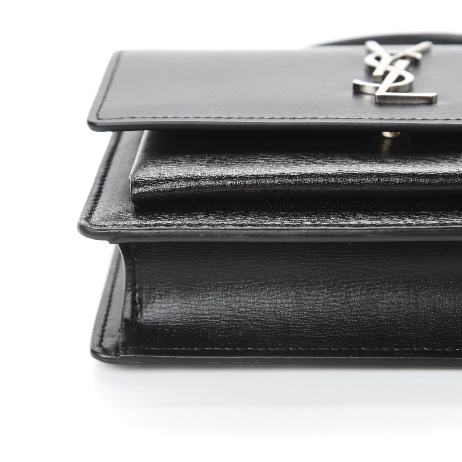 Saint Laurent Calfskin Monogram Sunset Chain Wallet Black 12 of 13