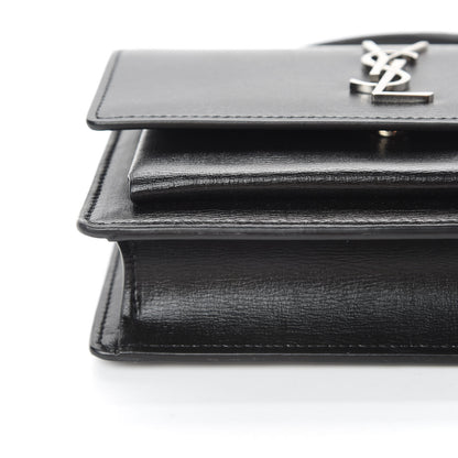 Saint Laurent Calfskin Monogram Sunset Chain Wallet Black 12 of 13
