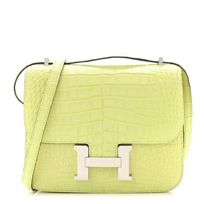 Hermes Matte Alligator Constance 18 Jaune Bourgeon 1 of 11