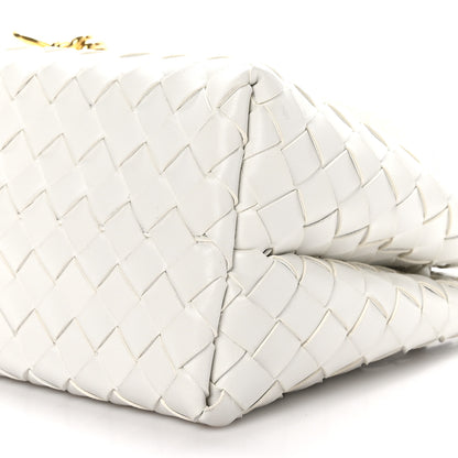 Bottega Veneta Nappa Intrecciato Small East West Andiamo Shoulder Bag White 10 of 10