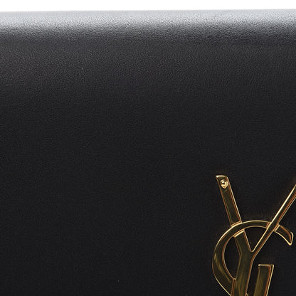Saint Laurent Smooth Calfskin Classic Monogram Kate Tassel Satchel Black 9 of 10