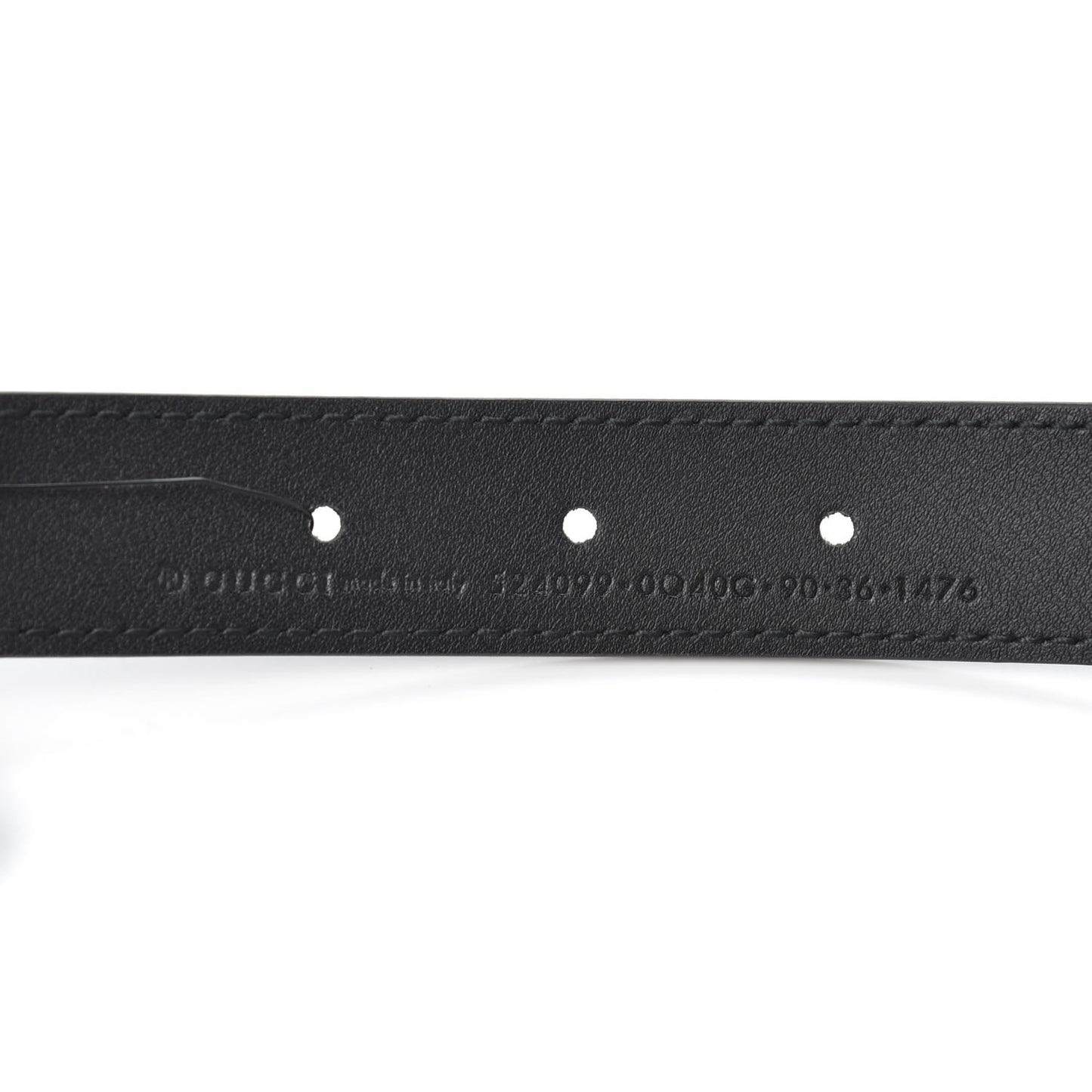 Calfskin Torchon Double G Chain 25mm Belt 90 36 Black