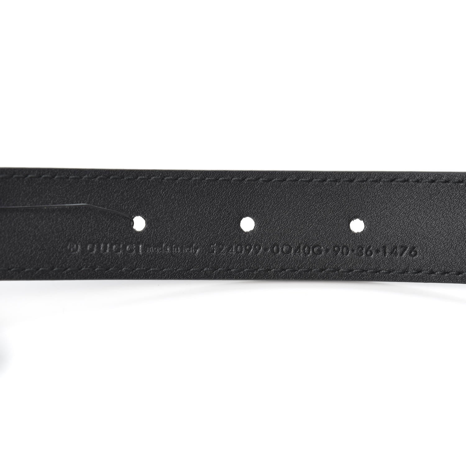Gucci Calfskin Torchon Double G Chain 25mm Belt 90 36 Black 3 of 4