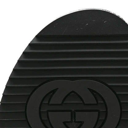 Gucci Jacquard Black Denim GG Monogram Angelina Platform 55mm Slide Sandals 38 Black Ivory 8 of 9