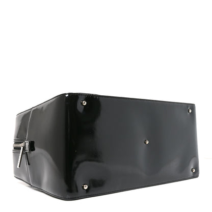 Chanel Patent Quilted Chocolate Bar Bowler Black 4 of 10