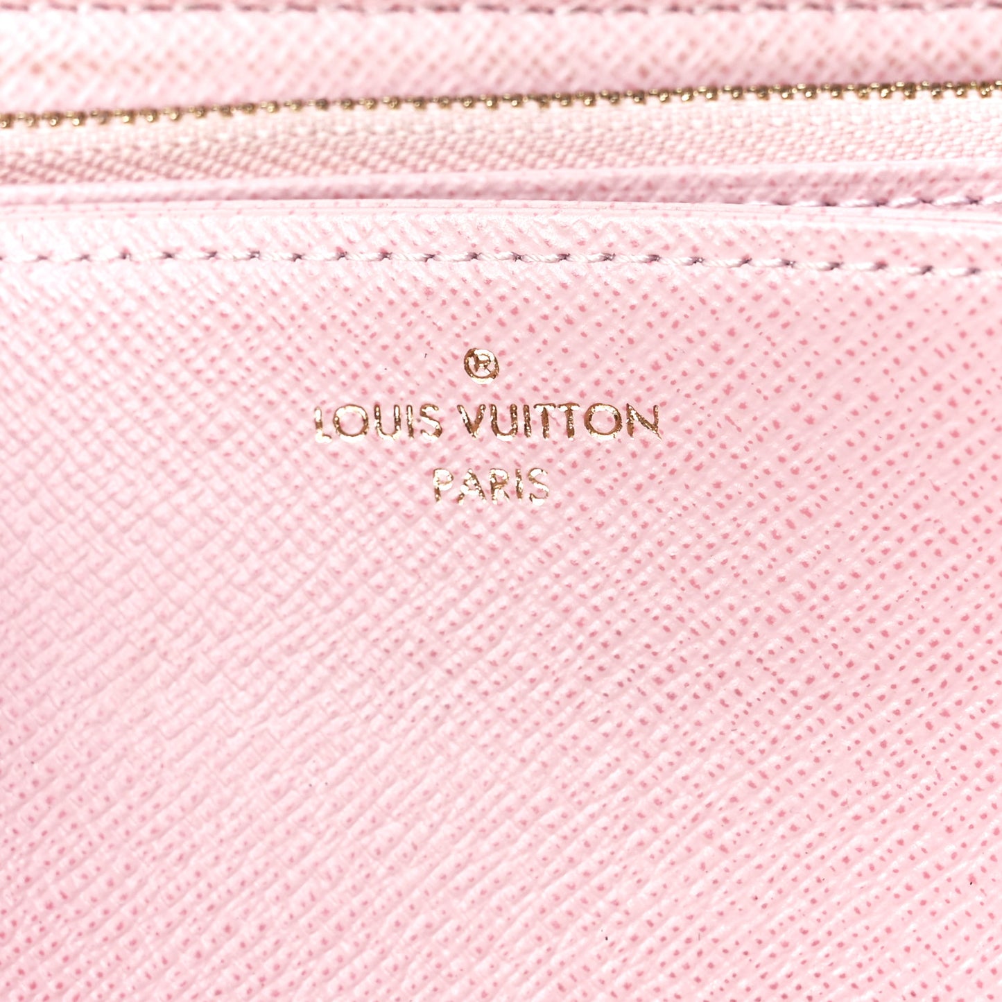 Damier Ebene Zippy Wallet Rose Ballerine