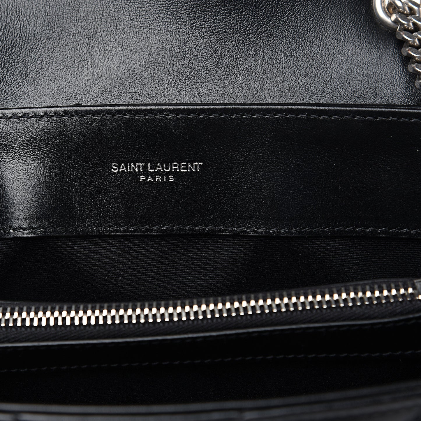 Calfskin Y Quilted Monogram Small Loulou Chain Satchel Black