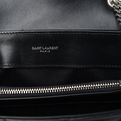 Saint Laurent Calfskin Y Quilted Monogram Small Loulou Chain Satchel Black 5 of 9