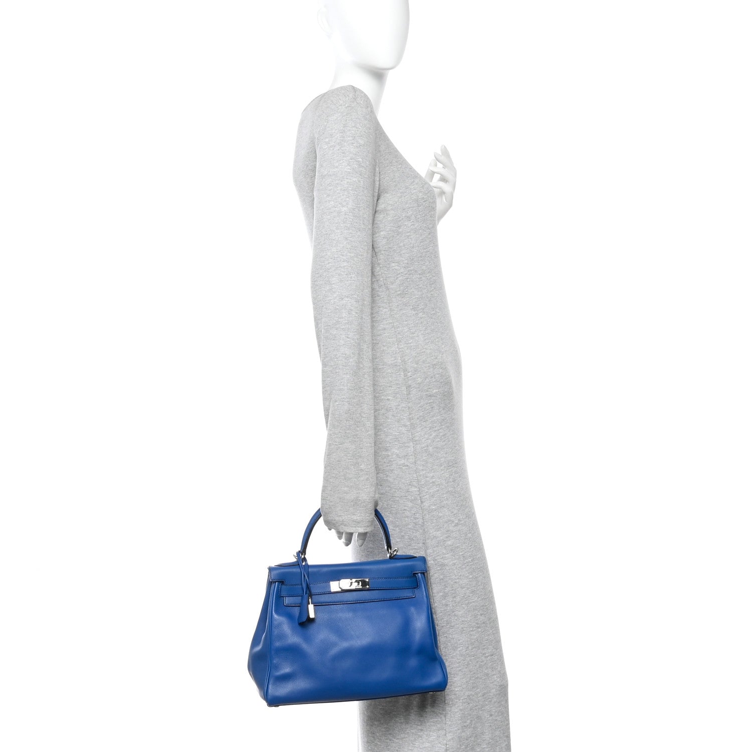 Hermes Gulliver Kelly Retourne 28 Bleu France 2 of 12