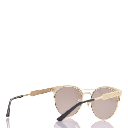 Gucci Round Metal GG0075SK Sunglasses Gold 4 of 8
