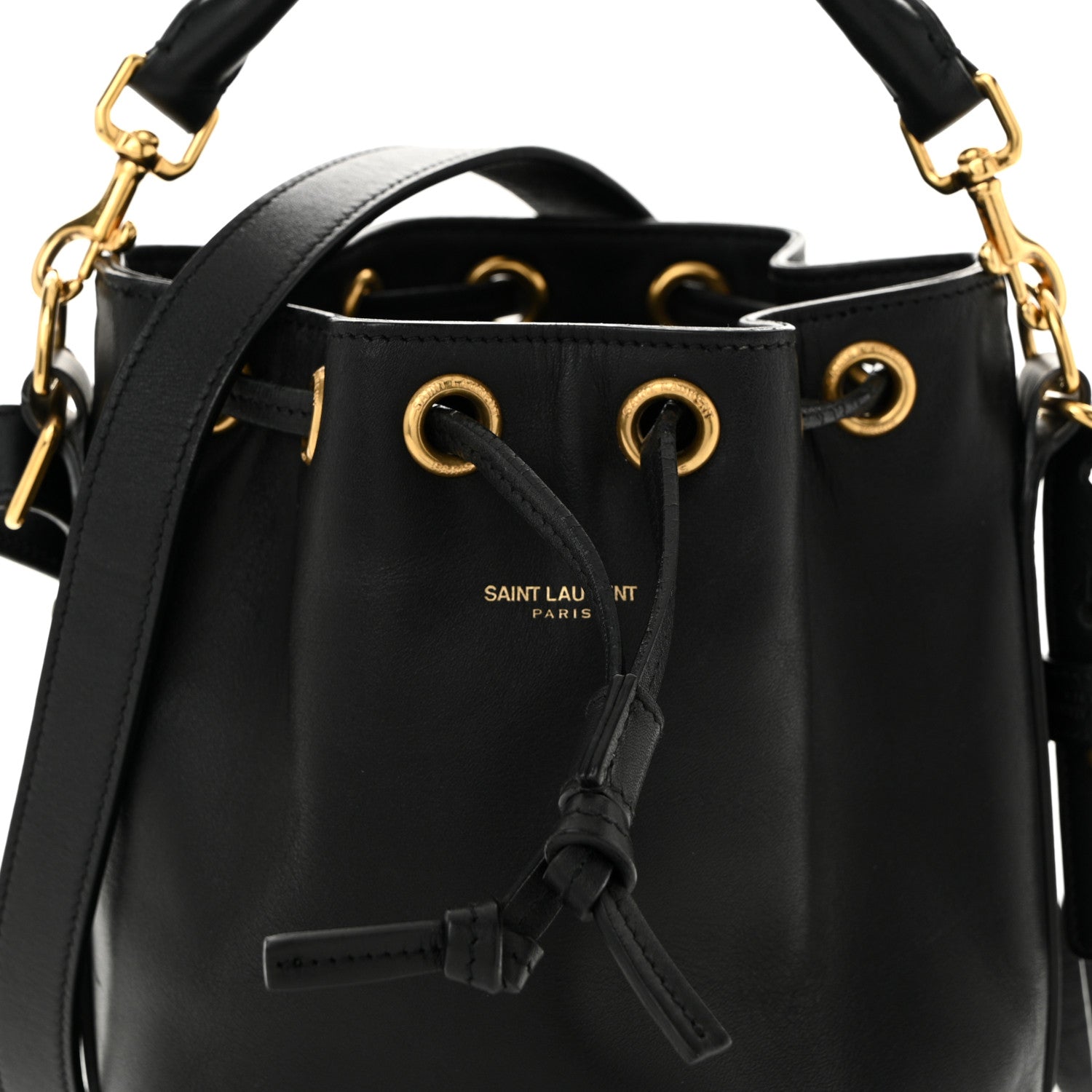 Saint Laurent Calfskin Small Emmanuelle Bucket Bag Black 8 of 12