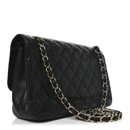 Chanel Caviar Quilted Jumbo Double Flap Black 4 of 19