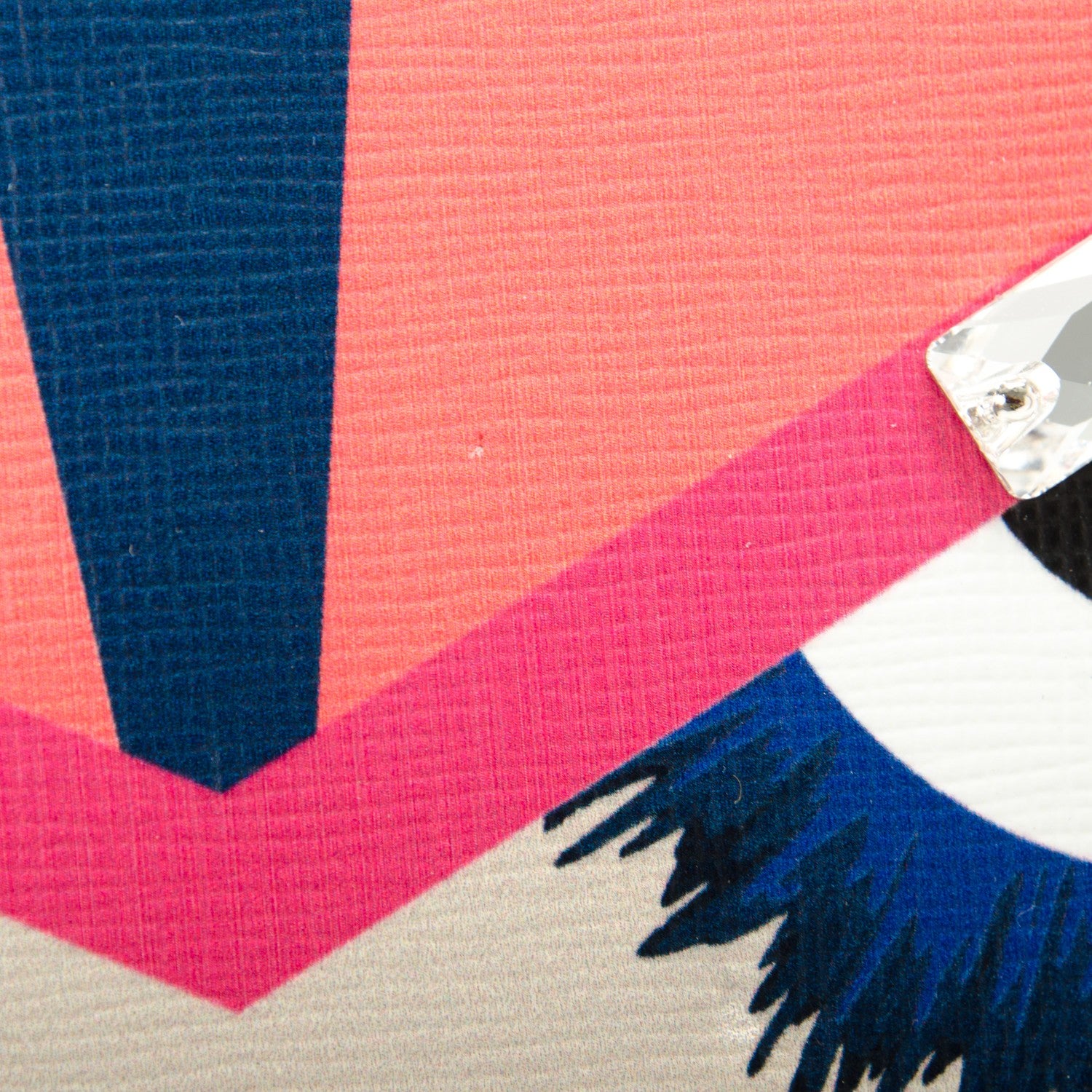 Fendi Vitello Elite Crystal Eye Monster Zip Pouch Bellini Multicolor 8 of 8