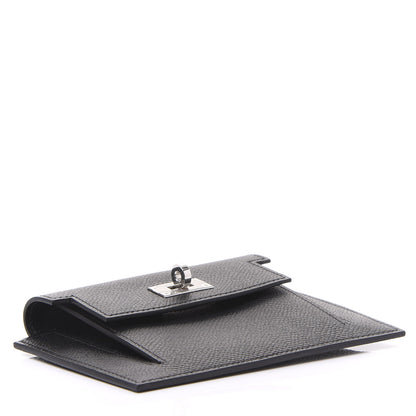 Hermes Epsom Kelly Pocket Compact Wallet Black 3 of 8