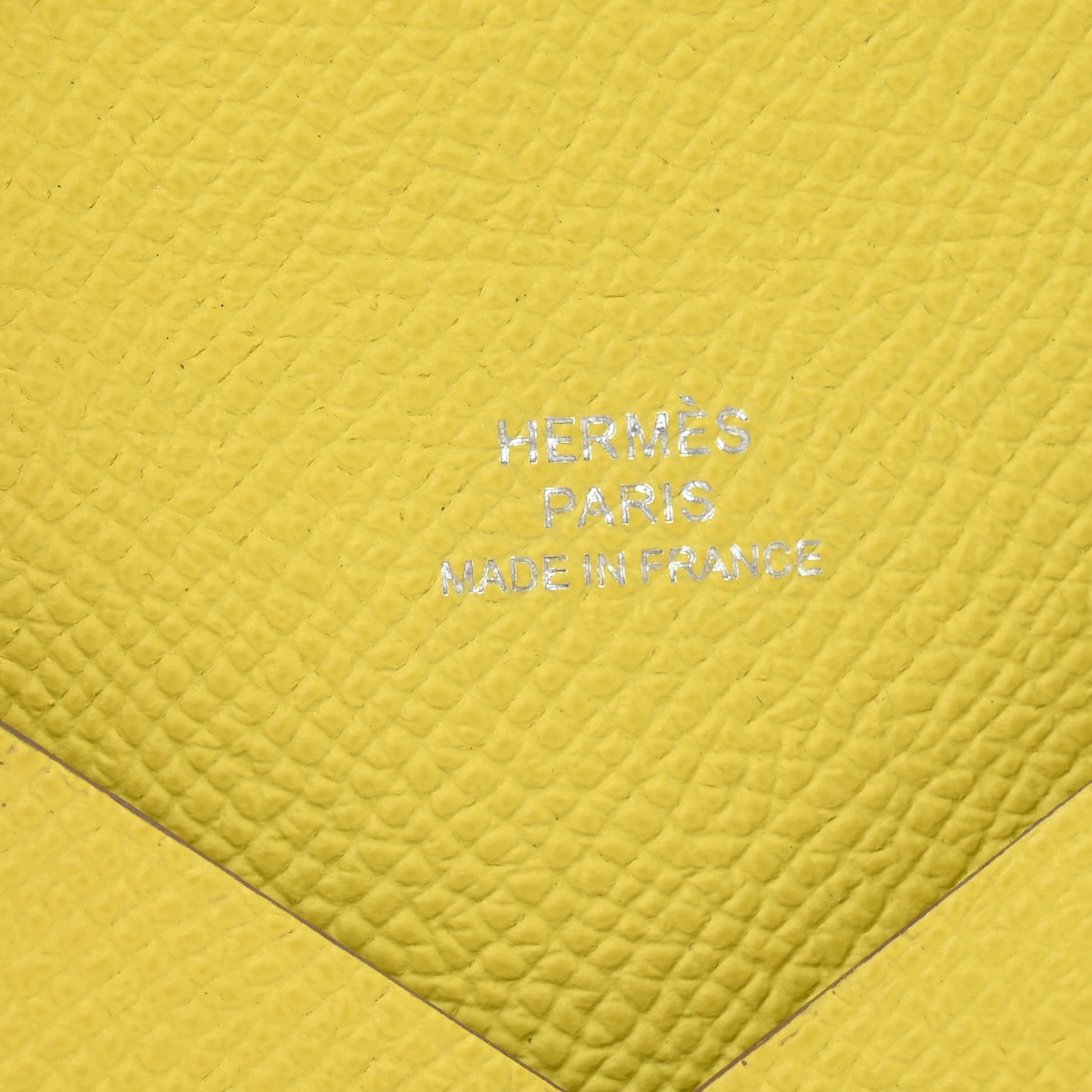 Hermes Epsom Calvi Card Case Lime 6 of 9