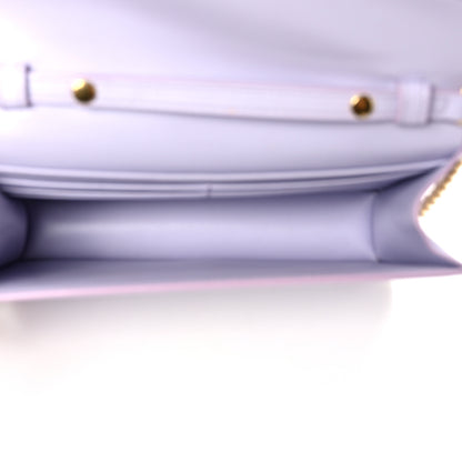 Celine Shiny Calfskin Triomphe Margo Wallet on Chain Light Lavender 5 of 9