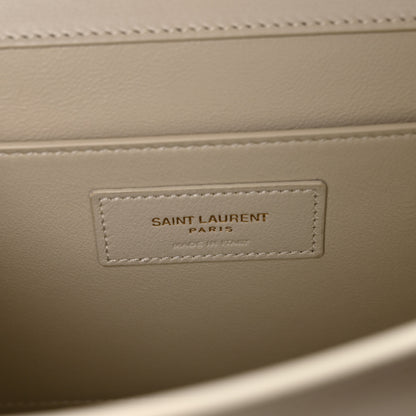 Saint Laurent Smooth Calfskin Manhattan Shoulder Bag Crema Soft 6 of 10