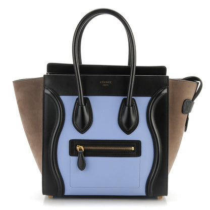 Celine Baby Grained Calfskin Nubuck Micro Tri-Color Luggage Porcelain 1 of 9
