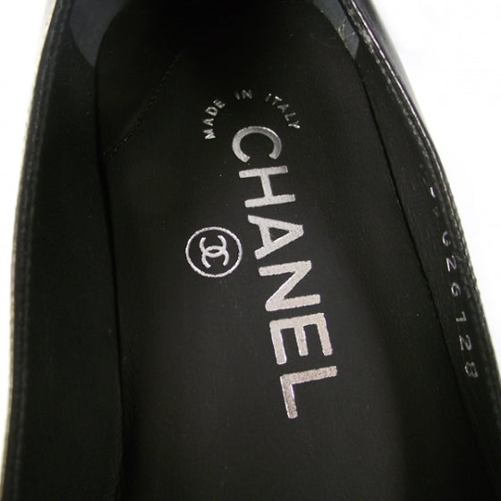 Chanel Leather Steel Toe Ballerina Flats 37 6 of 9