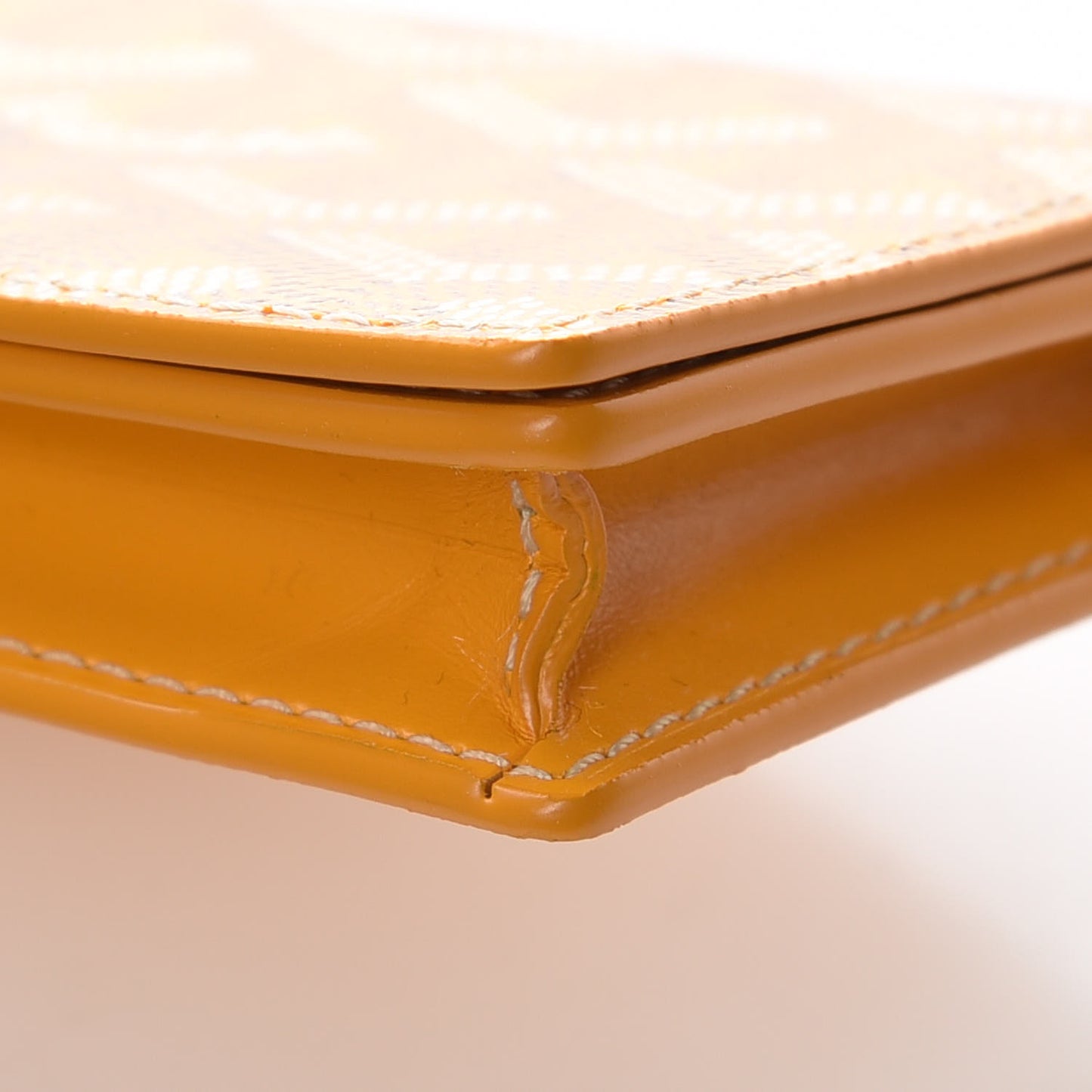 Goyardine Business Card Holder Yellow