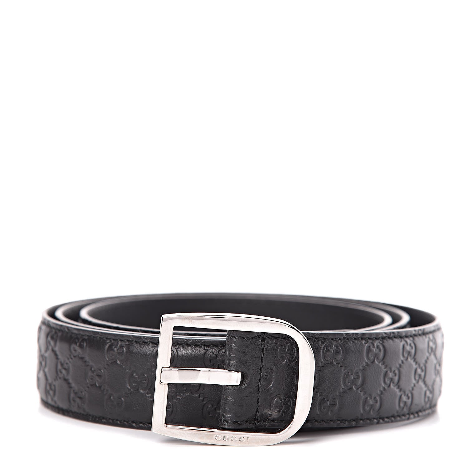 Gucci Guccissima Belt 105 42 Black 1 of 6