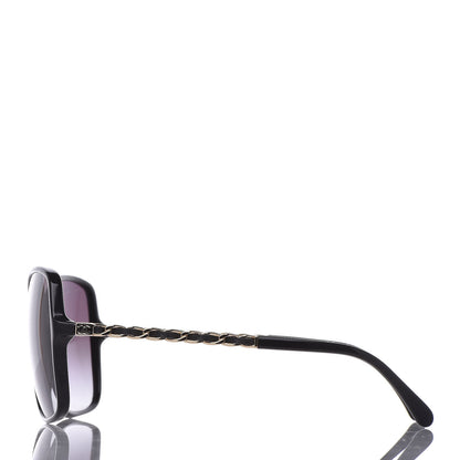 Chanel Lambskin Square Chain Sunglasses 5210-Q Black 3 of 7