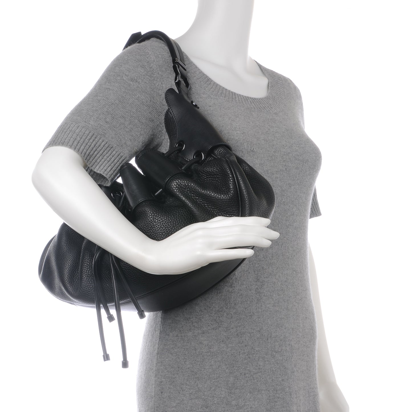 Prorsum Leather Warrior Hobo Black