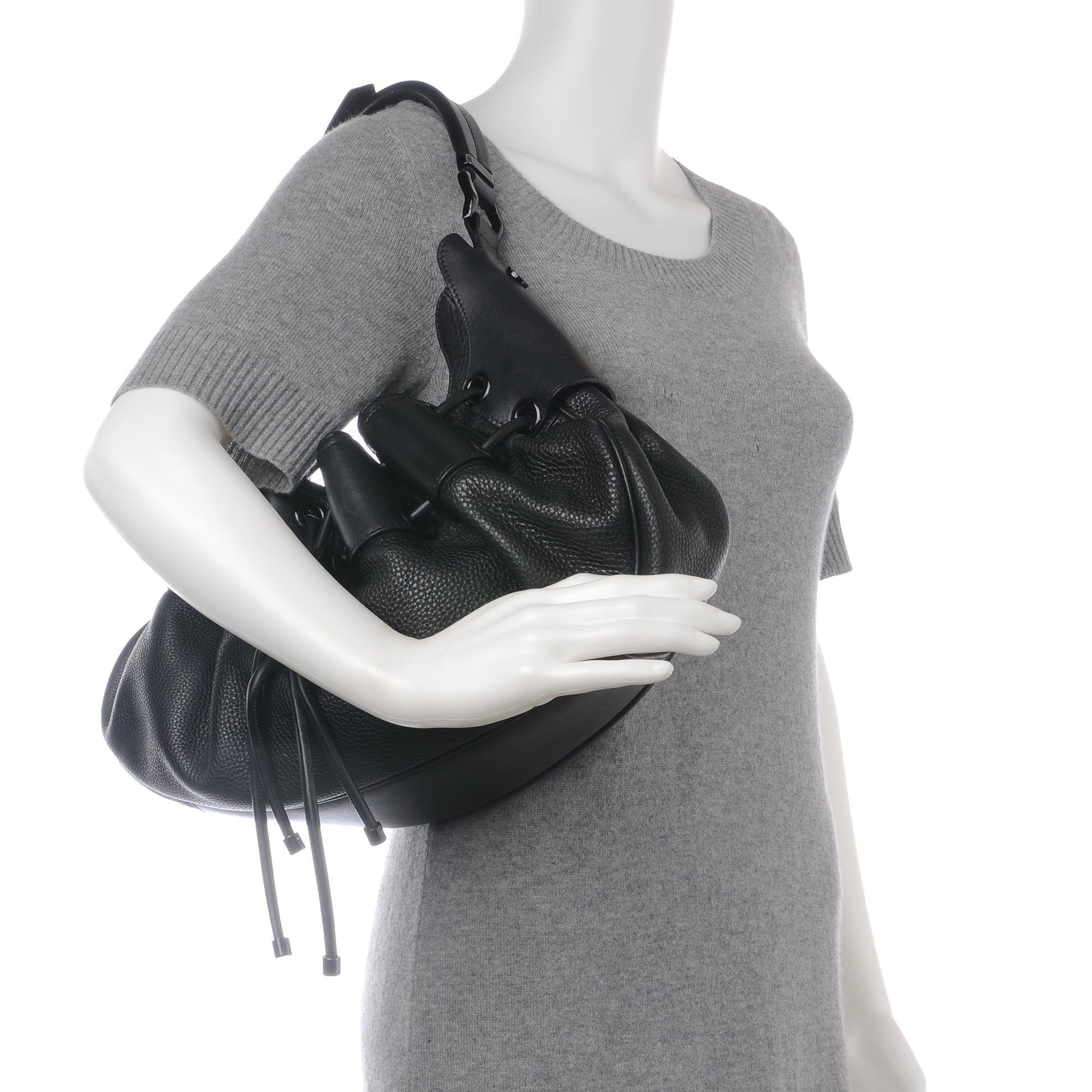 Burberry Prorsum Leather Warrior Hobo Black 2 of 7