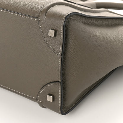 Celine Drummed Calfskin Mini Luggage Souris 8 of 9