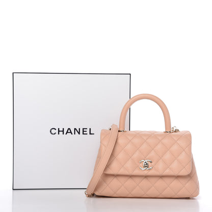 Chanel Caviar Quilted Mini Coco Handle Flap Light Pink 10 of 10