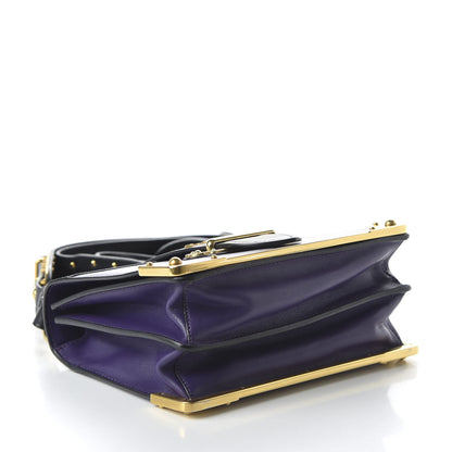 Prada City Calf Saffiano Cahier Bag Viola Black 4 of 9